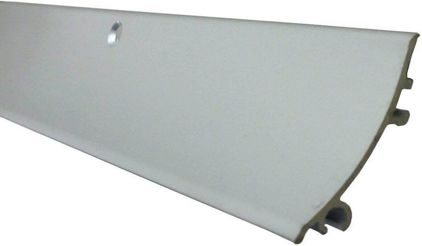 Rain Water Deflector in Polished Aluminium with End Caps, 914mm/36", Silver