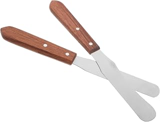 Hair Removal Waxing Scraper Stainless Steel Wood Handle Silver