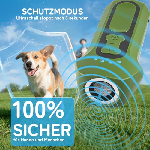Holercoco Anti Bell Gerät Hunde, Antibell Ultraschall Gerät, Tragbares Stopp-Bell-Gerät für Hunde, Sicher und Human, 50 Fuß Reichweite, Bellkontrolle für Innen/außen, Korrigiert das Verhalten