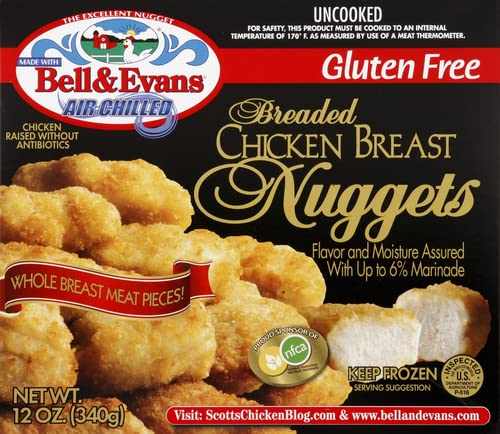 Bell & Evans, Gluten Free Chicken Nuggets (Raised without Antibiotics), 12 oz (Frozen)