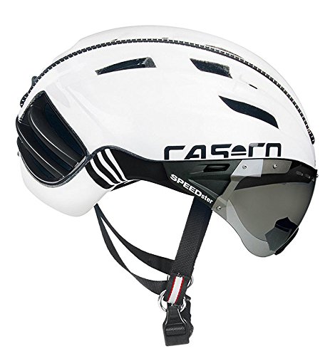Casco Speedster-tc Plus - Casco de ciclismo, color blanco y negro, tamaño L (59-63 cm)