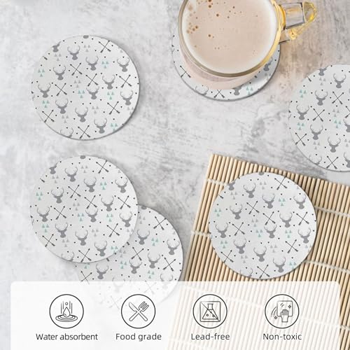 Dessous de verre cerf et triangles pour décoration de table de cuisine - 5