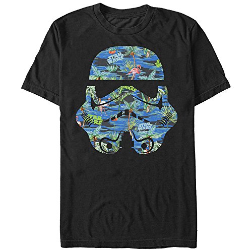 Star Wars Men's Hula Helmet Graphic T-Shirt, Black, 5XL