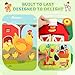 Kyteazr Busy Book for Toddlers 1-3, 25 in 1 Farm Busy Board Montessori Toys for Travel, Birthday Gifts for Boys and Girls, Learning Activity Book for Fine Motor Skills
