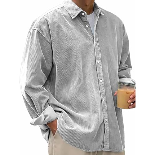 Mokaloha Mens Shirts, Pacificozy Men's Shirts, Breathable Soft Fabric, Long Sleeve for Work Travel and Weekend Wear