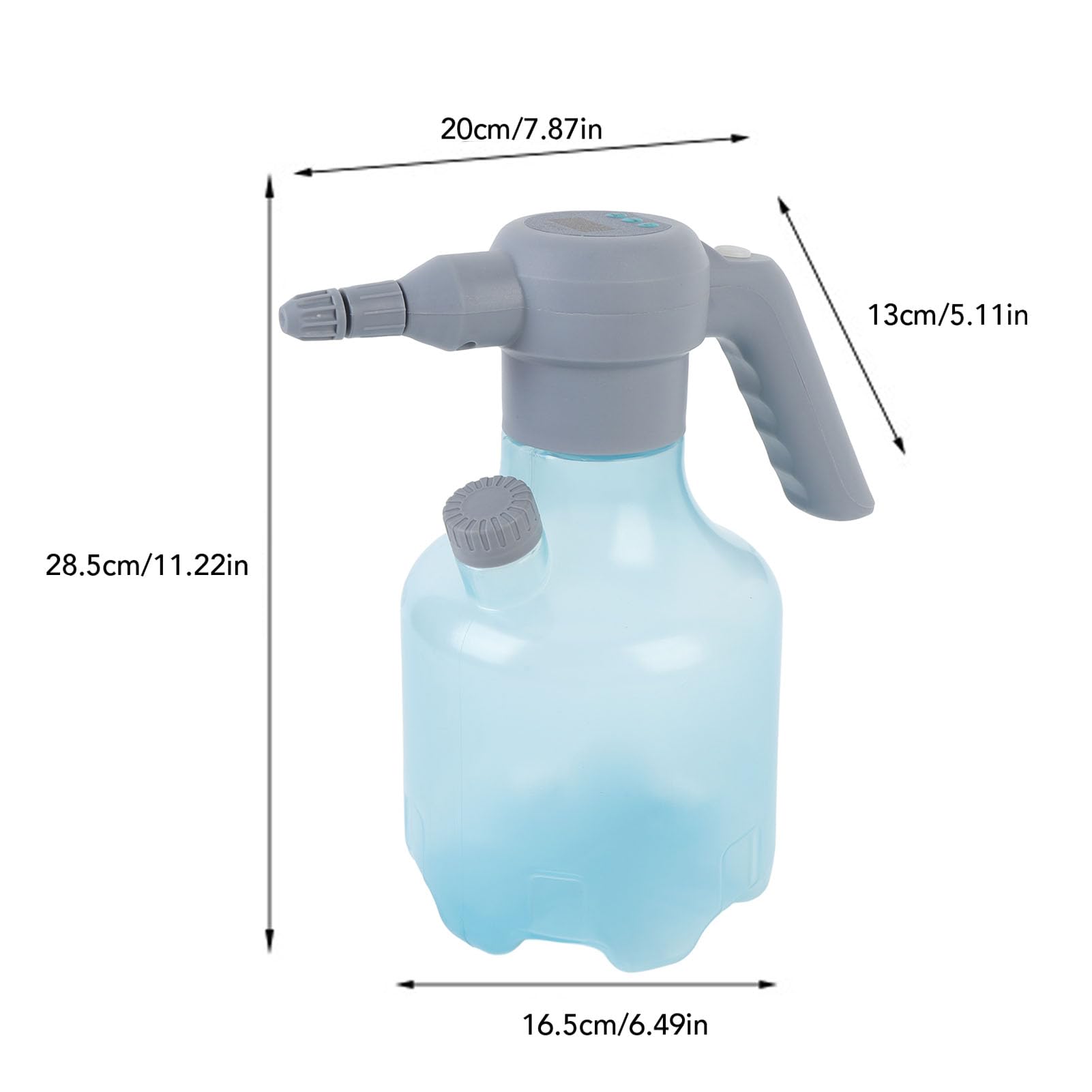 TOPINCN Bottiglia Spray Elettrica, di Irrigazione Automatico Alimentato a Batteria Ricaricabile da 3 Litri con Irrigazione a Goccia e Doppia modalità a Spruzzo Fine, per Piante in Vaso, (BLUE)