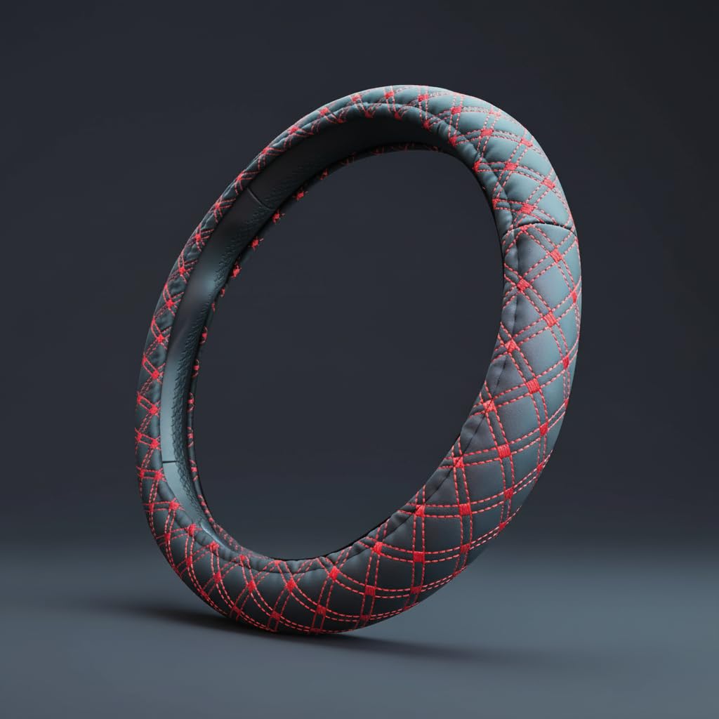 Heated Steering Wheel Warmer, 15" Full Surround Heated Steering Wheel Protector Cover, Fast-Heating Wireless Winter Wrap, Anti-Slip Breathable Heater for Cars Trucks Vans (Light Black)