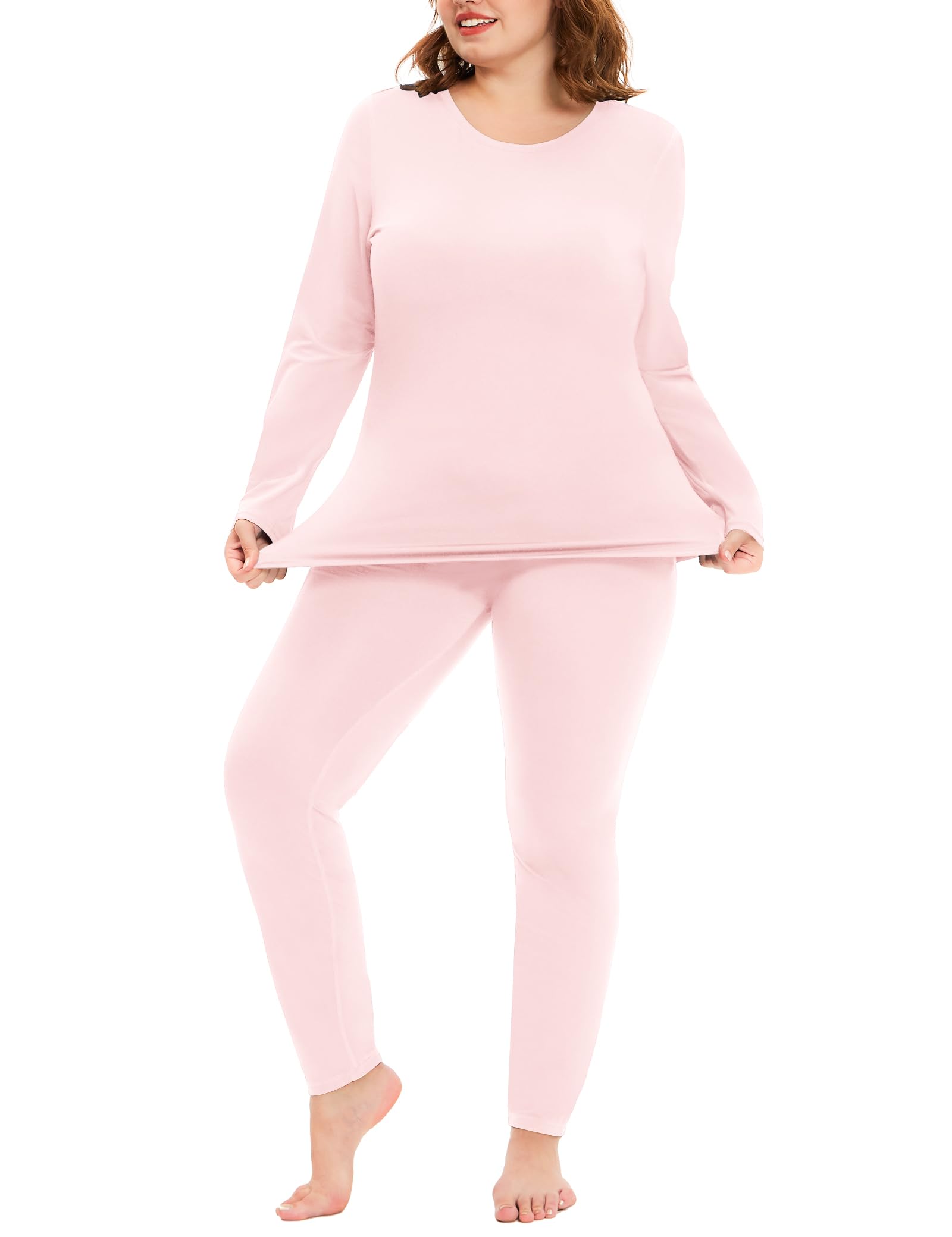 COOTRY Plus Size Thermal Set
