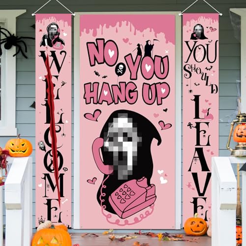 Pink Halloween Banner Halloween Decorations Outdoor No You Hang U...