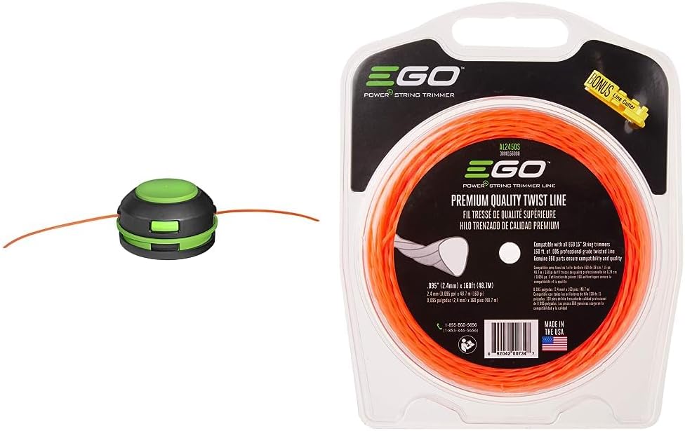 Replacement POWERLOAD Head for 15" String Trimmer and 0.095" Premium Quality Twist Line