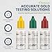 Gemtone Gold Testing Kit 10K 14K 18K Jewelry Test Solutions with Stone & Bamboo Storage Box Detects Real Gold & Precious Metals