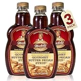 Michele’s Gourmet Butter Pecan Syrup 3-Pack | 13 Ounce Bottle | Good Over Everything! | Foodie Gift, Ice Cream & Desert Topping, Recipe ingredient, Condiment | Great on Lamb, Pork, Beef, Ribs & Much More!