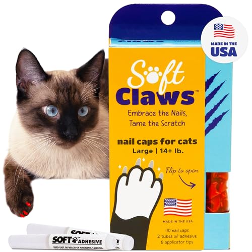 Image of Feline Soft Claws Nail Caps Large Red
