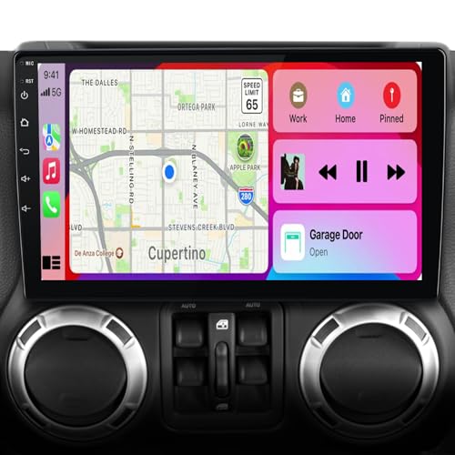 5G WiFi Car Radio Stereo for Jeep Wrangler JK 2007-2018 Compass Grand Cherokee Dodge Ram 1500 2500 with Backup Camera CarPlay Android Auto