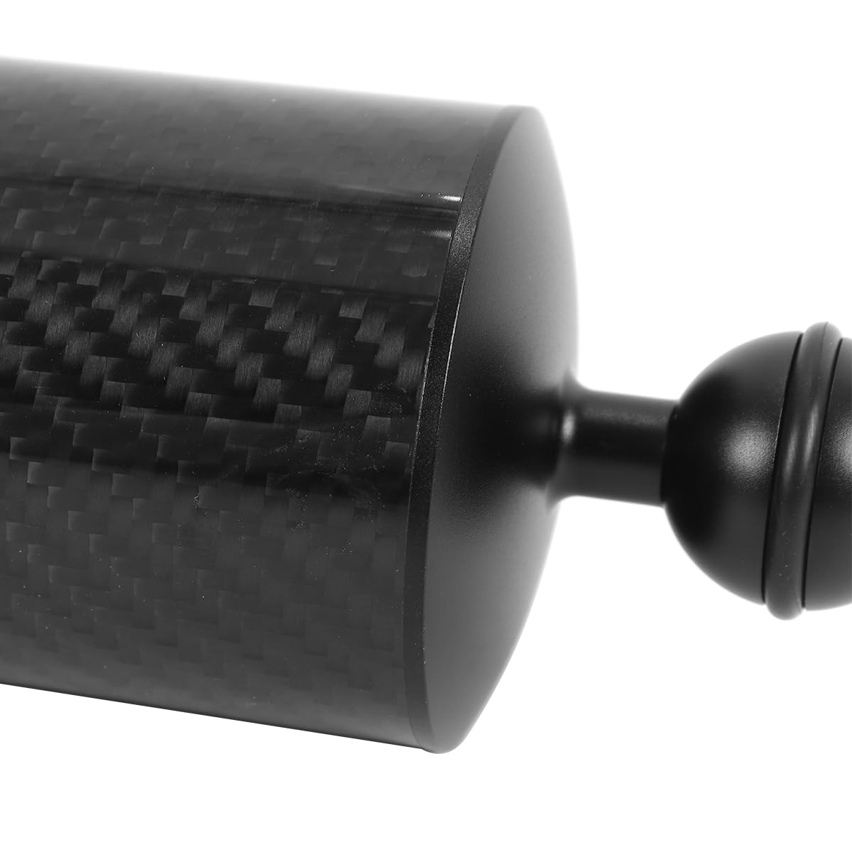 Ludom Bras flottant en fibre de carbone pour système d'éclairage ultra-léger à flottabilité sous-marine de 1 pouce pour plateau de plongée (noir, diamètre 60 mm, 8")