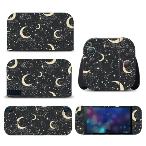 Calcomanías para Switch 2 antiarañazos de vinilo mate premium de estrella y luna