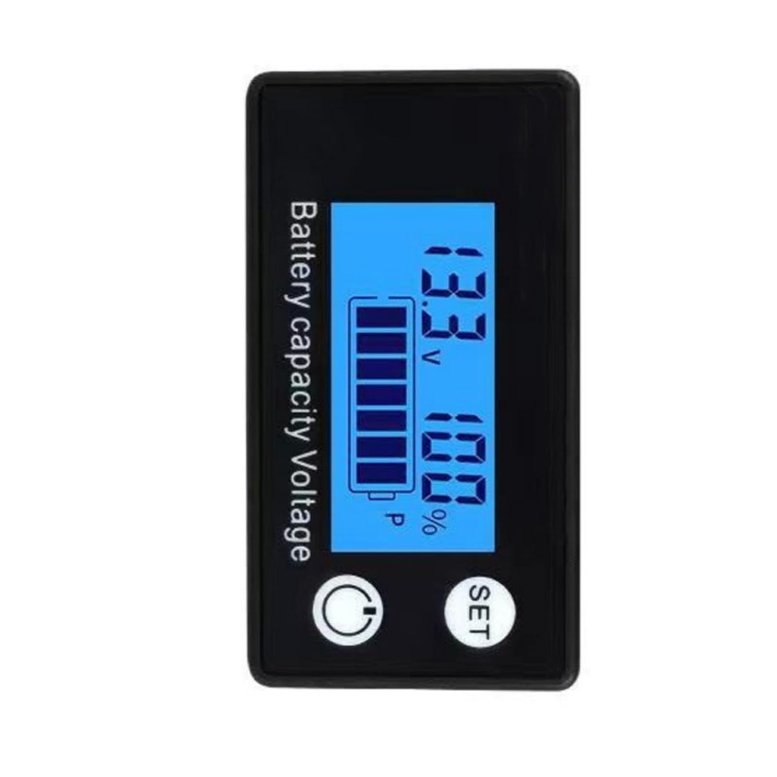 Whoasyst Blue Screen Dc8-100V Electricity Meter Digital Lcd Display Car Battery Charges Levels Indicators Leads Acid Lithiums Voltmeter Power Meter Display