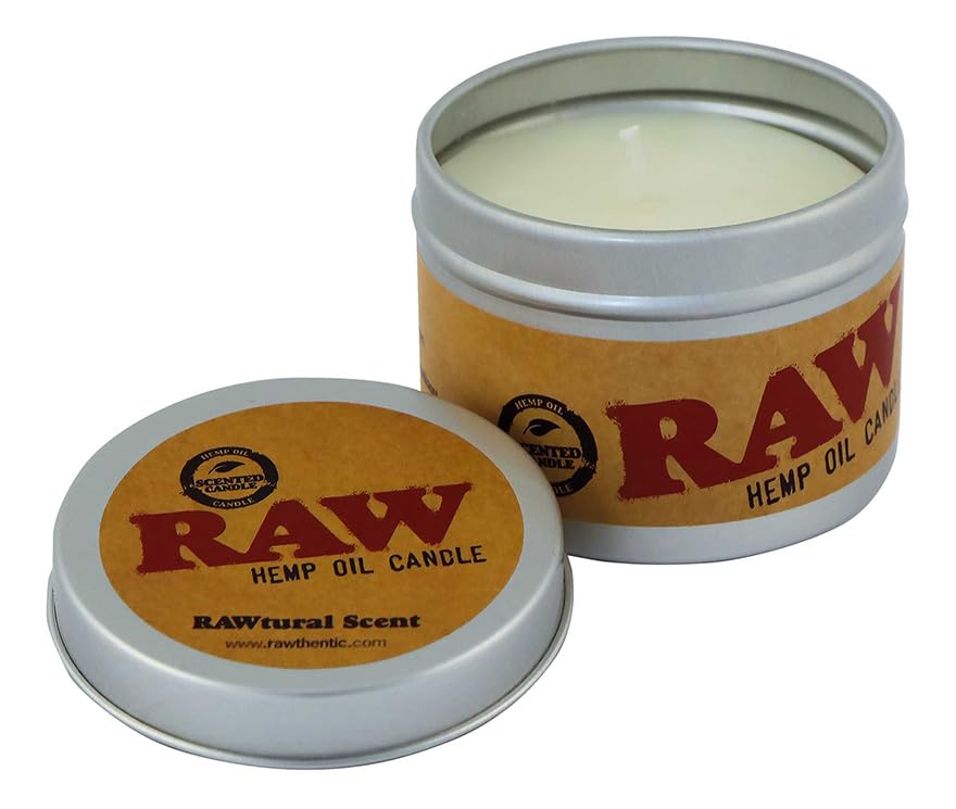 RAW Duftkerze RAWtural Scent mit Hanfsamenöl 10 Duftkerzen