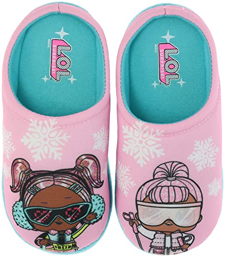 L.o.l. Surprise! Girl's Pajamas, Long-Sleeve Nightgown Sleep Shirt And Bonus Slippers, Pink/Blue, Little Kid Size 7/8 #TOP1