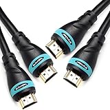 Bargains Depot High-Speed HDMI Male to Male Cable with Ethernet 2-Pack - 10 Feet (3 Meters) - Supports Ethernet, Audio Return, 3D, 1080P [Latest Standard]