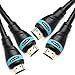 Bargains Depot High-Speed HDMI Male to Male Cable with Ethernet 2-Pack - 10 Feet (3 Meters) - Supports Ethernet, Audio Return, 3D, 1080P [Latest Standard]