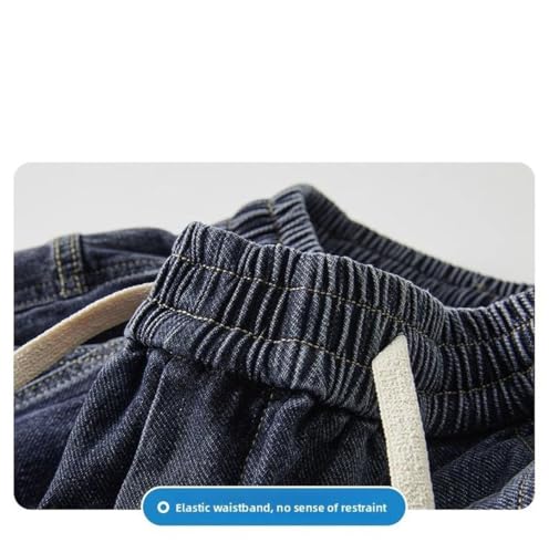 Men Cargo Jeans Streetwear Denim Pants Loose Ankle Long Pants3