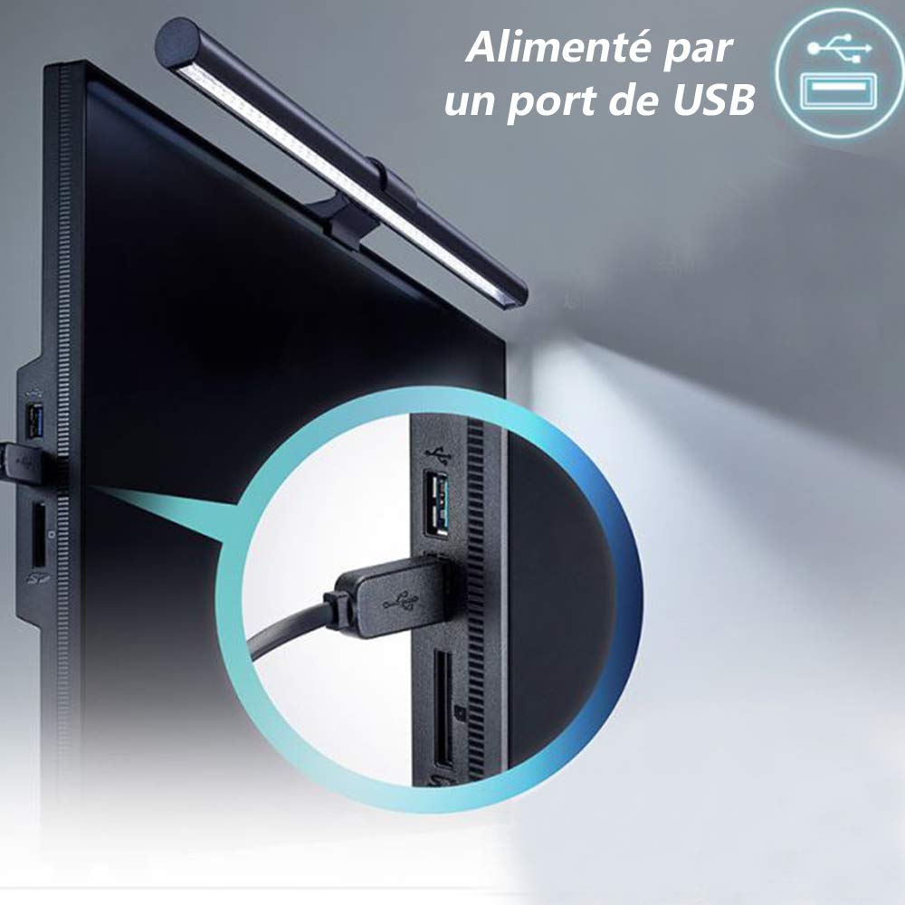 Anpro Lampe LED E-Lecture Électronique USB Télécommande 3 Couleurs
