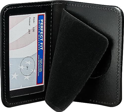 Perfect Fit Round US Marshal Bifold Wallet Badge and ID Case (2-1/4 inch round recessed cutout, Cutout PF281)3