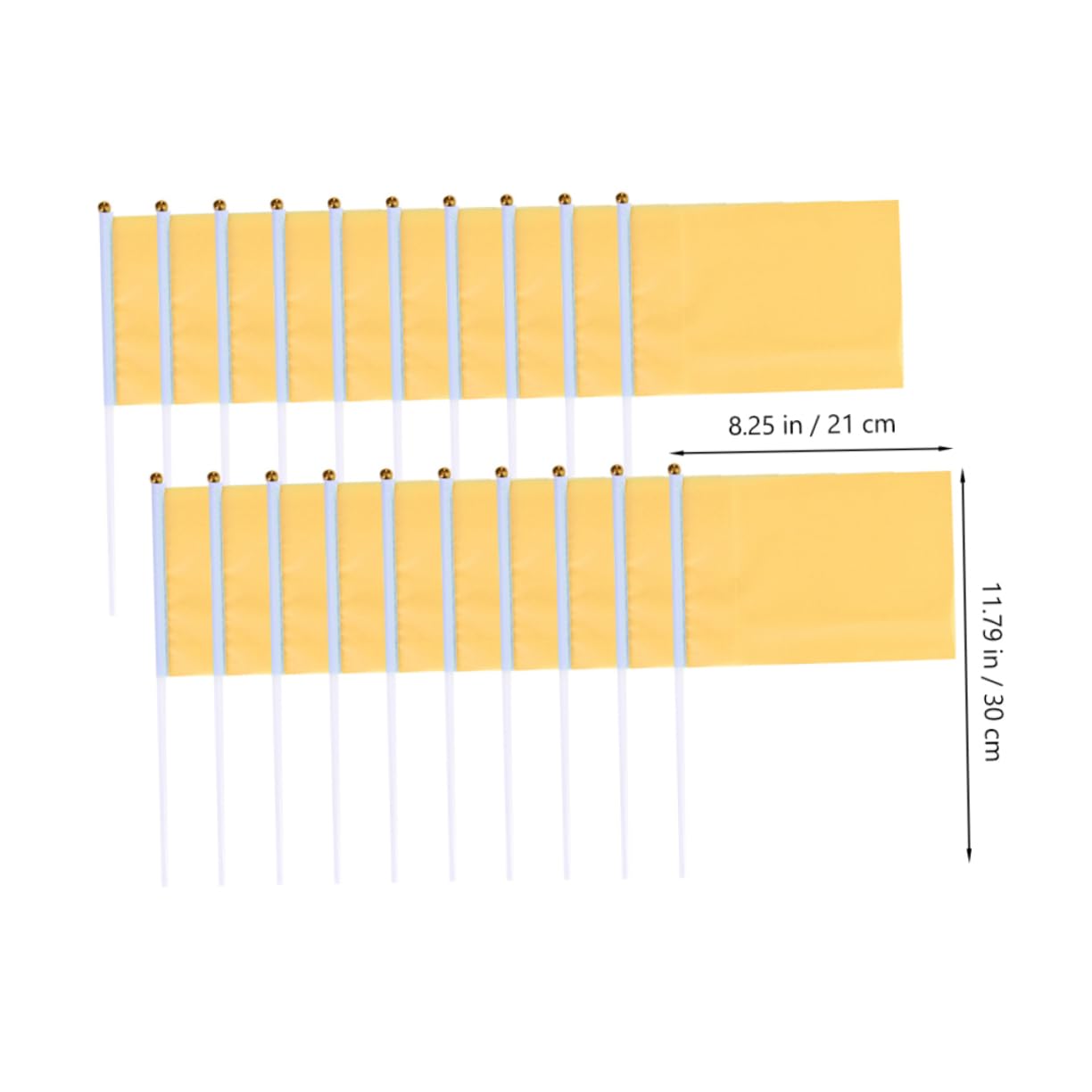 BESPORTBLE Solid Color Square Flags Hand Waving Party Banner 100pcs Set Lightweight Durable Polyester Material