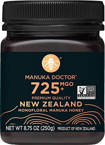 MANUKA DOCTOR - MGO 725+ Manuka Honey Monofloral, 100% Pure New Zealand Honey. Certified. Guaranteed. Non-GMO (8.75oz)