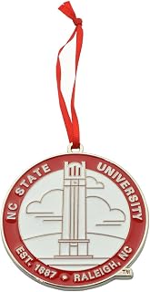 NC State Wolfpack University Seal Metal Christmas Ornament