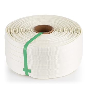 3/4" x 1640500m Woven Cord Strapping Roll, 2500lbs | 2500lbs Break Strength, Heavy Duty Banding Pallet Strapping 1 Roll 2500lbs