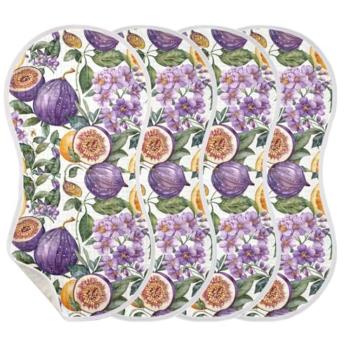 xigua Watercolor Flowers Baby Burp Cloths for Newborn Boys and Girls 1 Pack, Soft & Absorbent Cotton Baby Burp Cloth, Baby Washcloths, Newborn Towel, Burp Rags3