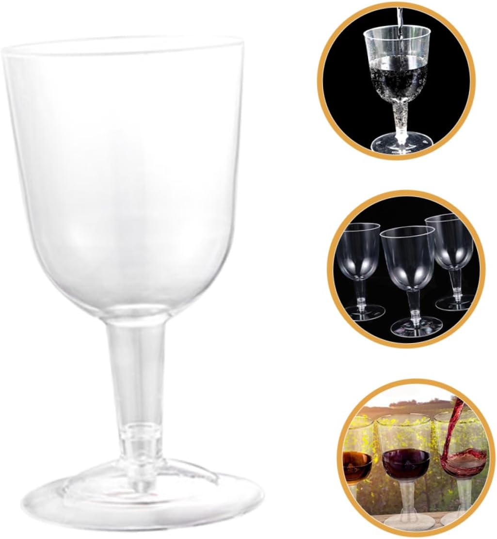 48pcs Reusable Transparent Plastic Wine Cups Elegant Cocktail Glasses for Parties Festivals and Events Versatile Drinkware for Whiskey Juice and More