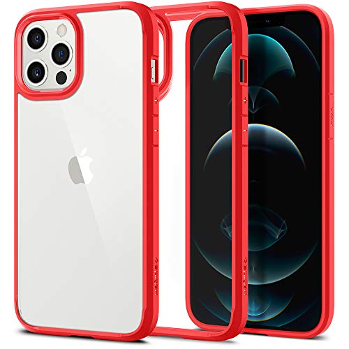 Image of Spigen for iPhone 12 Pro Max Case, Ultra Hybrid [No Magnet Ring][Anti-Yellowing] - Red