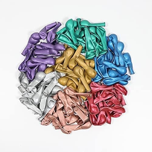 Image of Multi Chrome Balloons, 50pcs 50 Pcs Shiny Multicolour Chrome metallic Balloons for Birthday, Anniversary, Engagement, Wedding, Baby Shower, Festival Party Decorations (50 Pcs, Multi Ch)