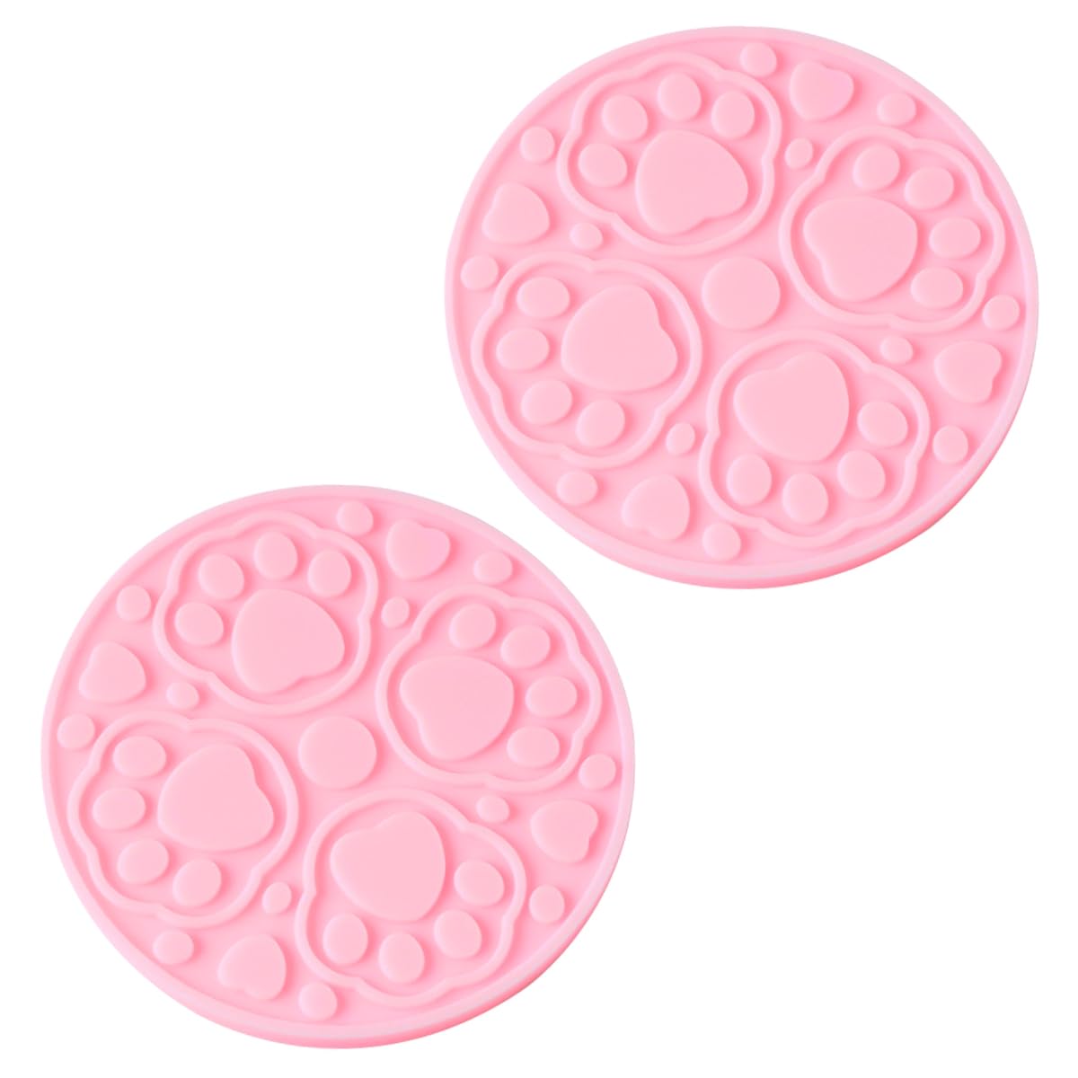 YoRise 2PCS Dog Paw Print Car Cup Holder Coasters 2 75 Waterproof Non-Slip Silicone Cup Holder Insert Coaster