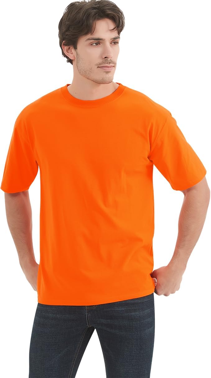 ProtectX 2-Pack High Visibility Short Sleeve T-Shirts for Men Women Comfortable Cotton Blend Athletic Shirt - Image 4