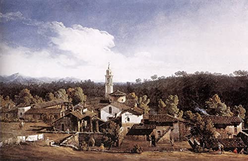 Affiches et gravures Vue de Gazzada Bernardo Bellotto impression sur toile modern peinture 60x90cm