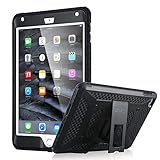 ULAK iPad Mini 4 Case, Hybrid Full-Body Protective Stand Case with Built-in Screen Protector & Kickstand for Apple iPad Mini 4 (2015 Release) (Black)