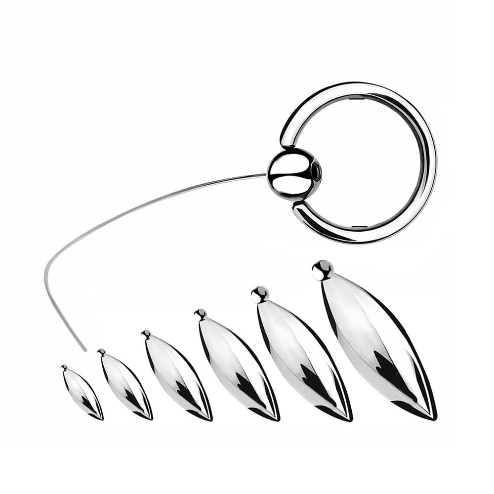 Plug anale in metallo Set di 6 plug anali in metallo con plug intercambiabili, dilatatore anale in acciaio inossidabile for prostata for uomini e donne plug anale SM sex toy