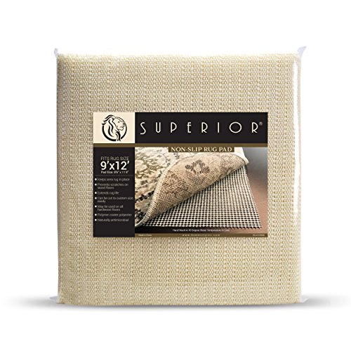 Superior Light-Weight Strong Grip Textured Rubber, Slip-Resistant Reversible Beige Hard Floor Surface