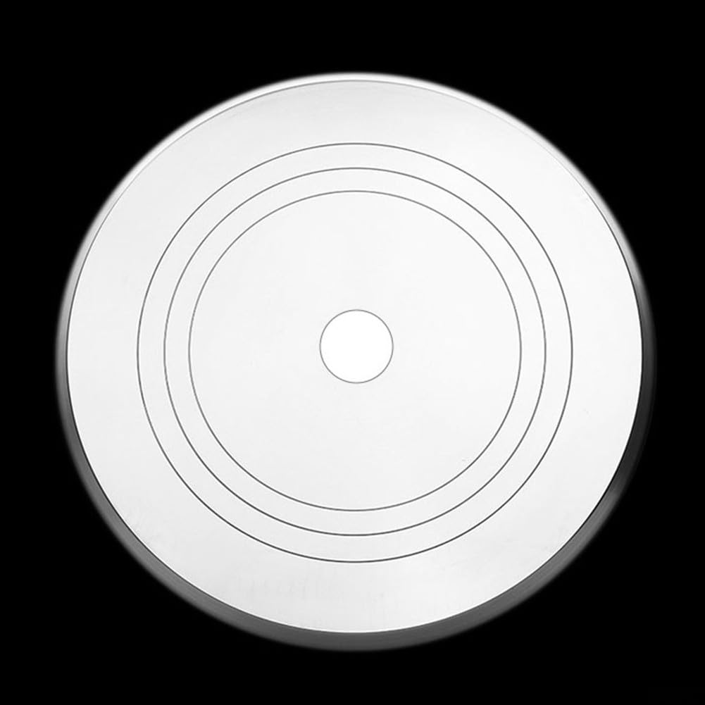 Tocadiscos giratorios para tartas de 10 pulgadas, soporte giratorio para tartas, tocadiscos giratorios de aleación de aluminio, parte inferior de silicona antideslizante
