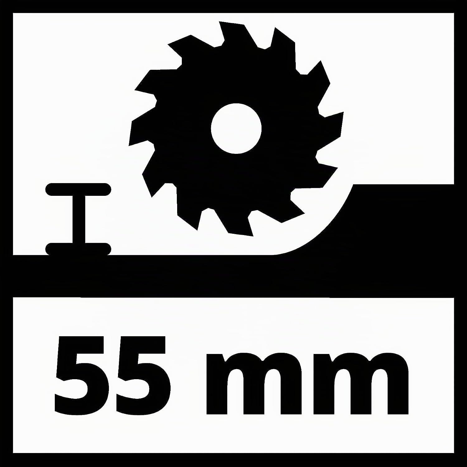 Einhell TC-CS 1250 Sega circolare manuale (tensione 230 V, 1250 W, giri al min. 5500, lama Ø165 x Ø30, taglio max 55 mm)