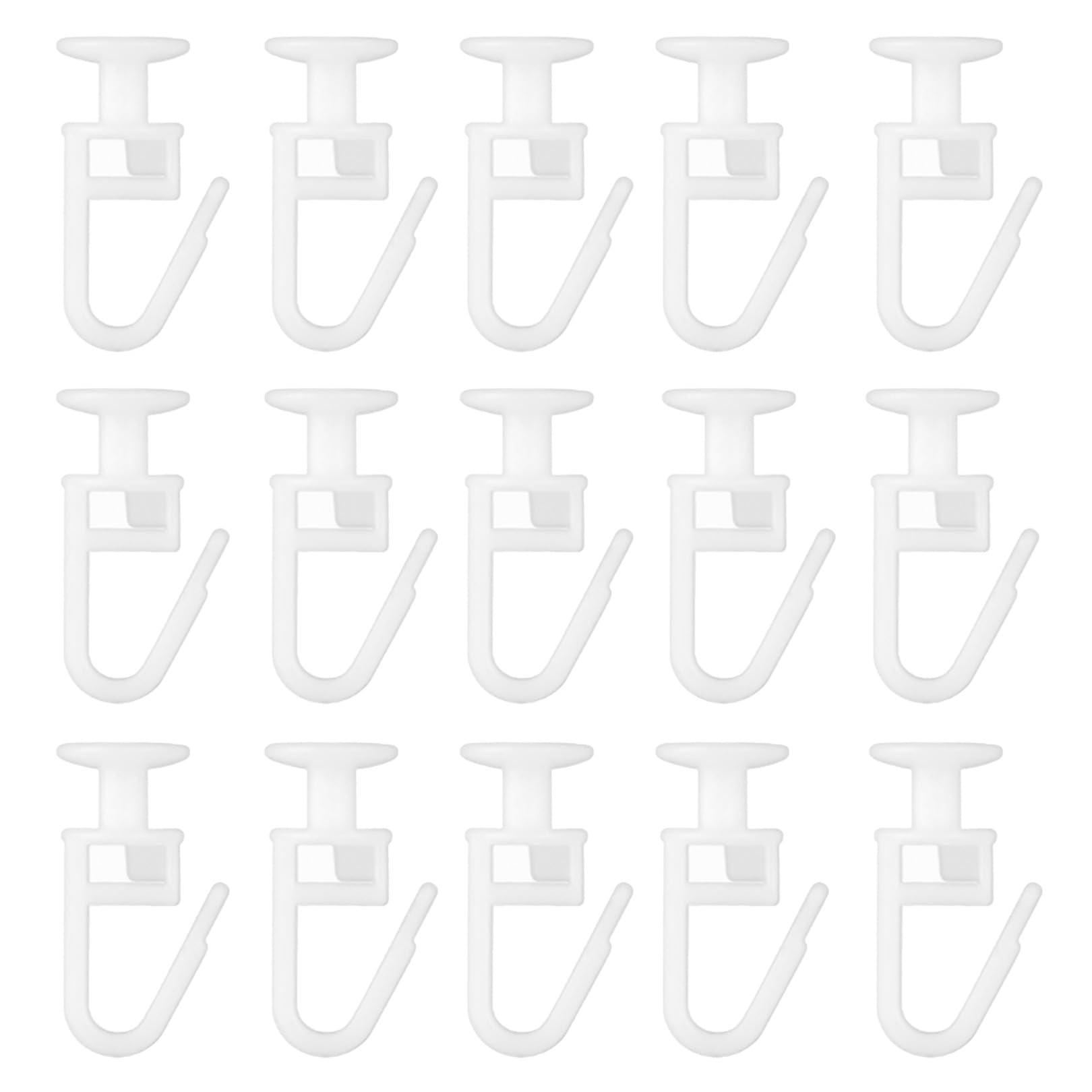 100 Pcs Curtain Glider Hooks,Easy to Install and Use,11Mm White Curtain Rail Gliders Hooks,Folding Hook With Lock,Suitable for Curtains,Door Curtains,and Shower Curtains,Ceiling Mounting,Room Dividers