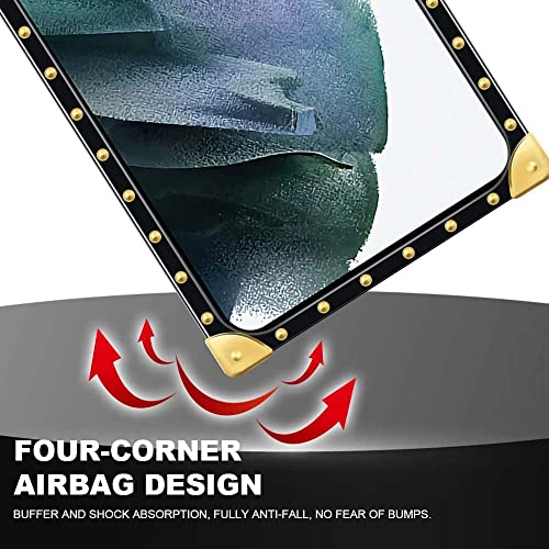 Daizag Compatible With Case For Samsung Galaxy A13 5G,B Witch Samsung Galaxy A13 5G Cases Square Case Luxury Elegant Women Girls Metal Decoration Corner Classic Retro Soft Tpu Case #TOP4