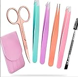 Sularpek Pinzetten Set 7 Stück, Augenbrauen Pinzette Präzision Edelstahl Vielseitig, für...