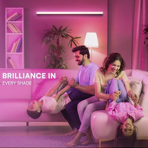 Image of MAGIK Ultima Square Sleek 20W (Pink) LED Batten | T5 Tube Light | High Brightness Accent Light | Energy Efficient | Polycarbonate Body | Ideal for Home & Decorative Use | Pack of 1