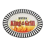 King of the Grill Platter with Personalized Names