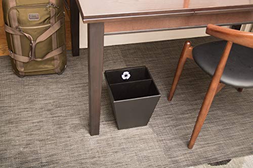 G.u.s. Dual Compartment Trash Can W/Removable Recycle Bin | Great As Home Office Desk, Kitchen, Living Room Or Bathroom Trash Can | Mini Garbage Cans Crafted From Sustainable Black Leatherette #TOP1